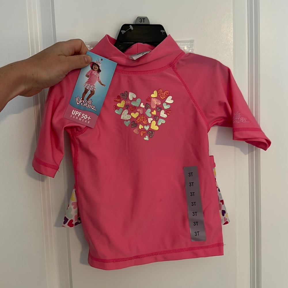 RashGuard bathing suit set.